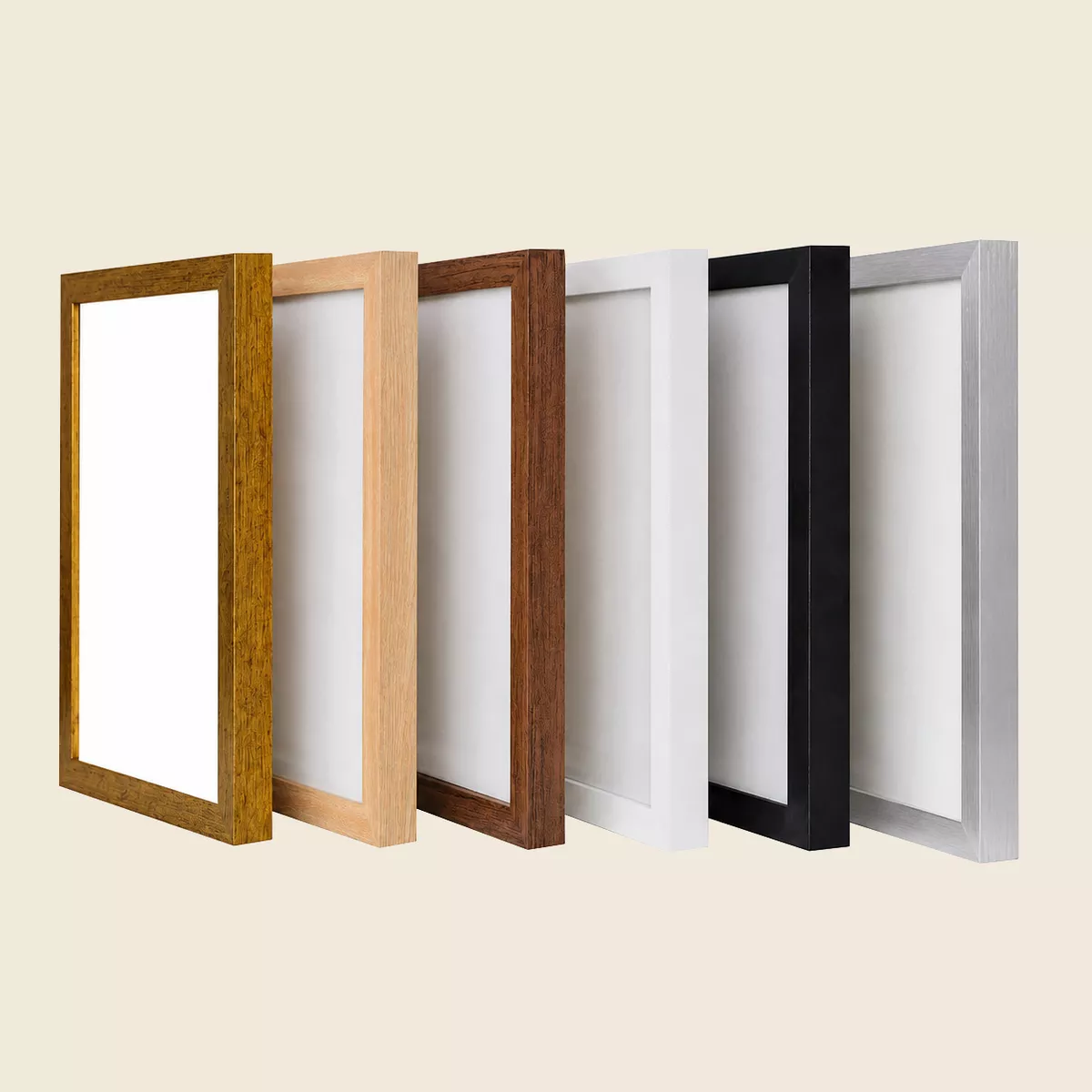 Mockups das molduras nas cores disponíveis